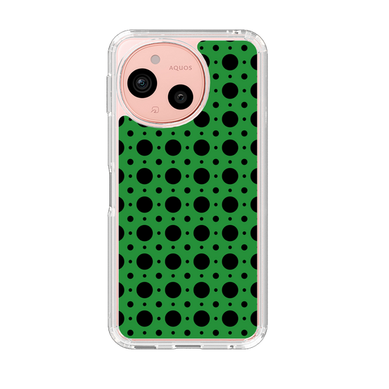 Slim Protection Case［ Shower Dot - Green ］
