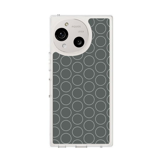 Slim Protection Case［ Dot Circle - Gray ］