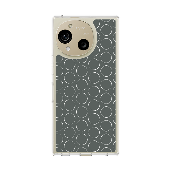 Slim Protection Case［ Dot Circle - Gray ］