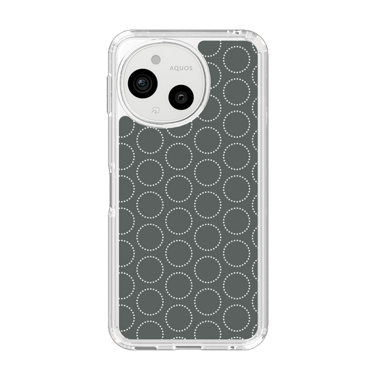Slim Protection Case［ Dot Circle - Gray ］