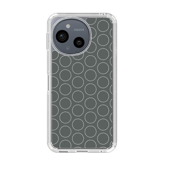 Slim Protection Case［ Dot Circle - Gray ］