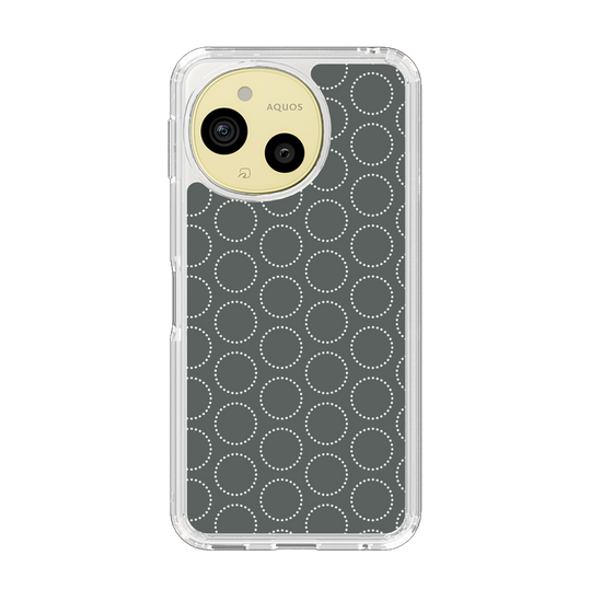 Slim Protection Case［ Dot Circle - Gray ］
