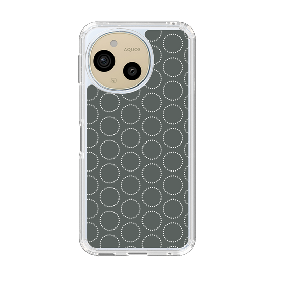 Slim Protection Case［ Dot Circle - Gray ］