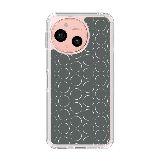 Slim Protection Case［ Dot Circle - Gray ］