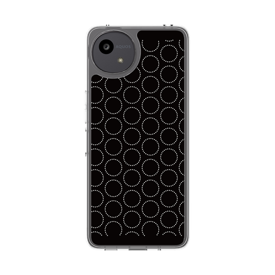 Slim Protection Case［ Dot Circle - Black ］