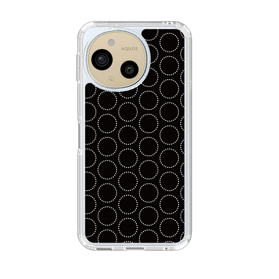 Slim Protection Case［ Dot Circle - Black ］