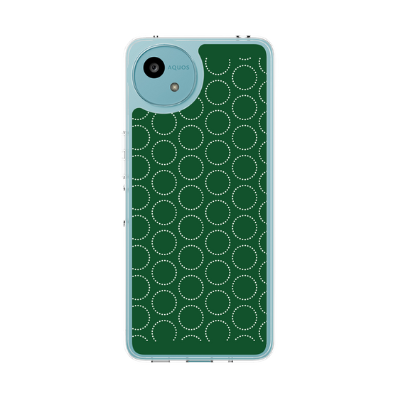 Slim Protection Case［ Dot Circle - Green ］