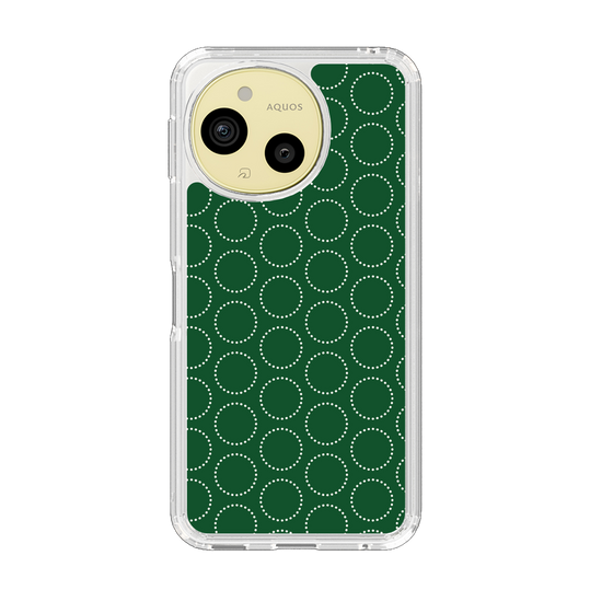 Slim Protection Case［ Dot Circle - Green ］