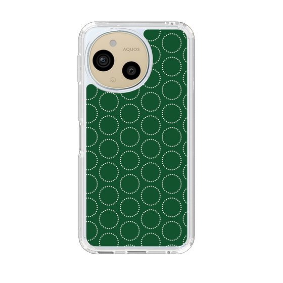 Slim Protection Case［ Dot Circle - Green ］