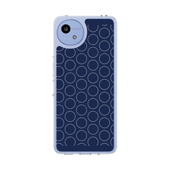 Slim Protection Case［ Dot Circle - Navy ］