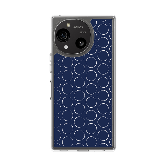 Slim Protection Case［ Dot Circle - Navy ］