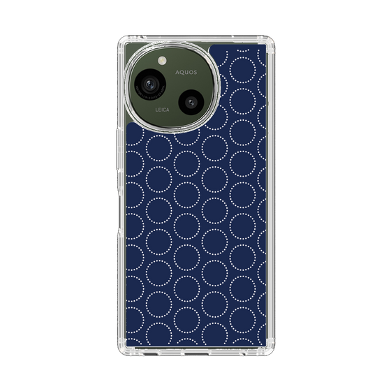 Slim Protection Case［ Dot Circle - Navy ］