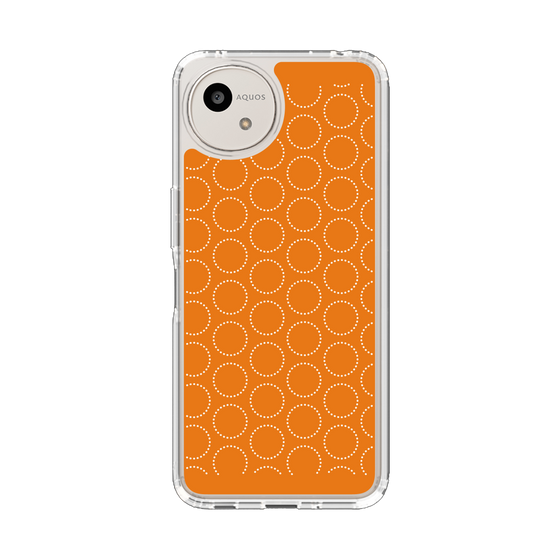Slim Protection Case［ Dot Circle - Orange ］