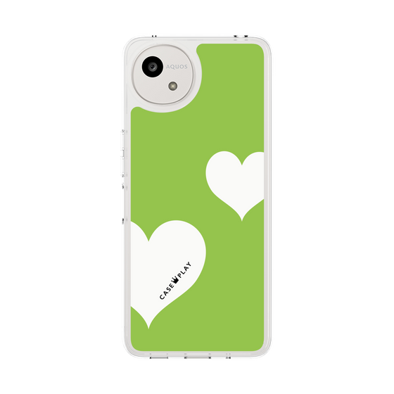 Slim Protection Case［ Two Hearts - Green ］