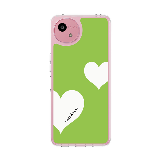 Slim Protection Case［ Two Hearts - Green ］
