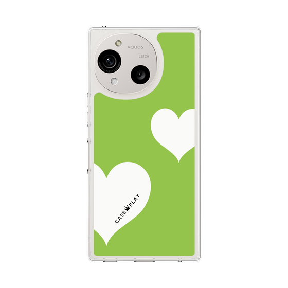 Slim Protection Case［ Two Hearts - Green ］