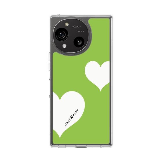 Slim Protection Case［ Two Hearts - Green ］