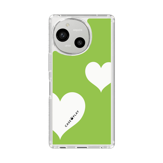 Slim Protection Case［ Two Hearts - Green ］