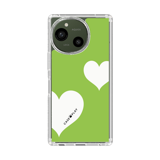 Slim Protection Case［ Two Hearts - Green ］