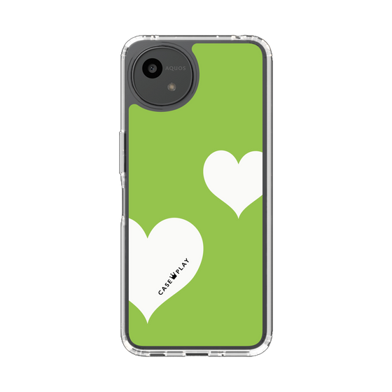 Slim Protection Case［ Two Hearts - Green ］