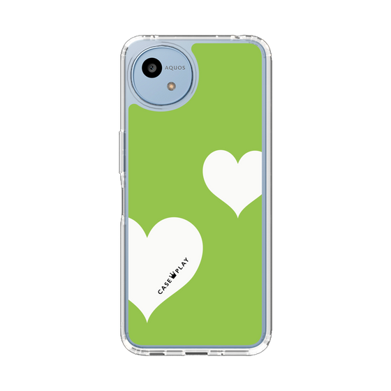 Slim Protection Case［ Two Hearts - Green ］