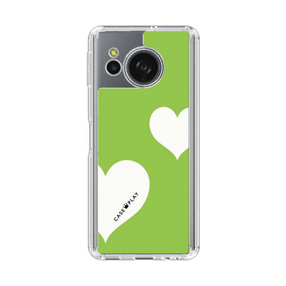 Slim Protection Case［ Two Hearts - Green ］