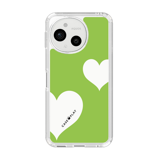 Slim Protection Case［ Two Hearts - Green ］