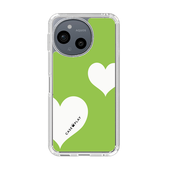 Slim Protection Case［ Two Hearts - Green ］