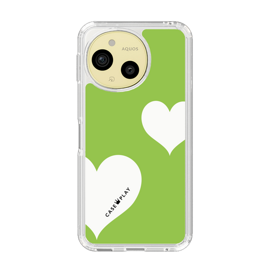 Slim Protection Case［ Two Hearts - Green ］