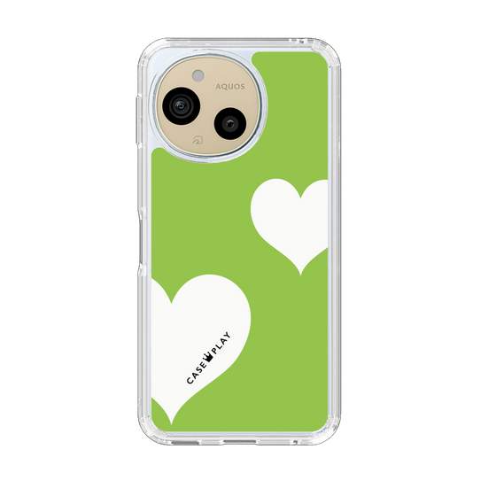 Slim Protection Case［ Two Hearts - Green ］