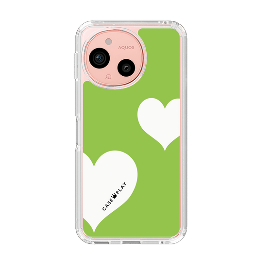 Slim Protection Case［ Two Hearts - Green ］
