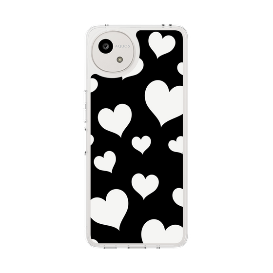 Slim Protection Case［ Dot Hearts - Black ］
