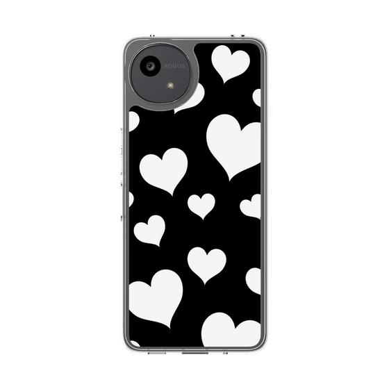 Slim Protection Case［ Dot Hearts - Black ］