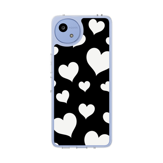 Slim Protection Case［ Dot Hearts - Black ］
