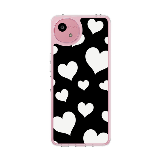 Slim Protection Case［ Dot Hearts - Black ］