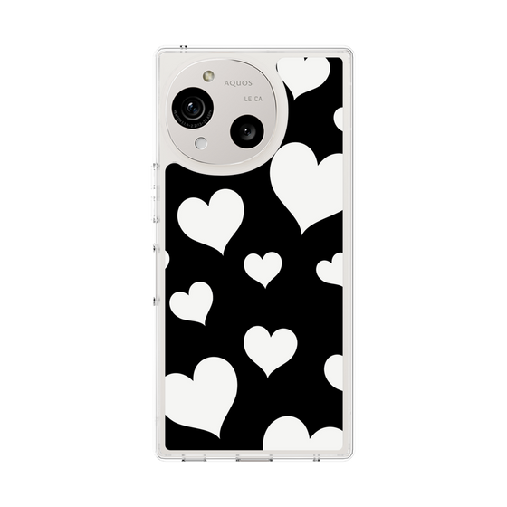 Slim Protection Case［ Dot Hearts - Black ］