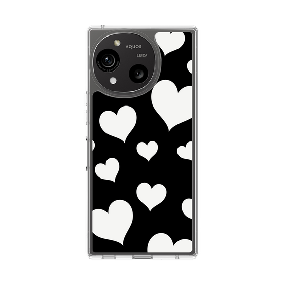 Slim Protection Case［ Dot Hearts - Black ］