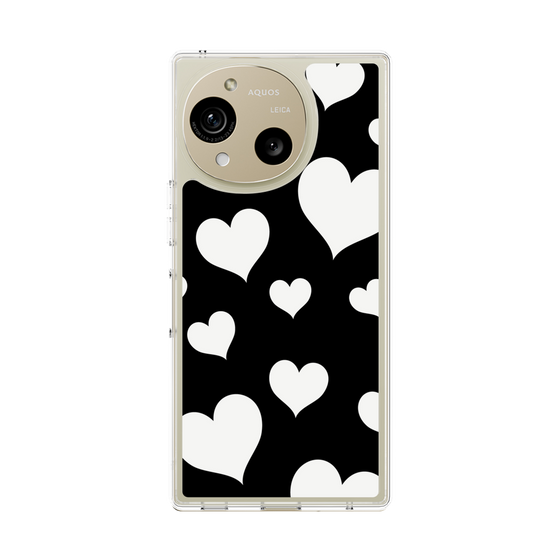 Slim Protection Case［ Dot Hearts - Black ］