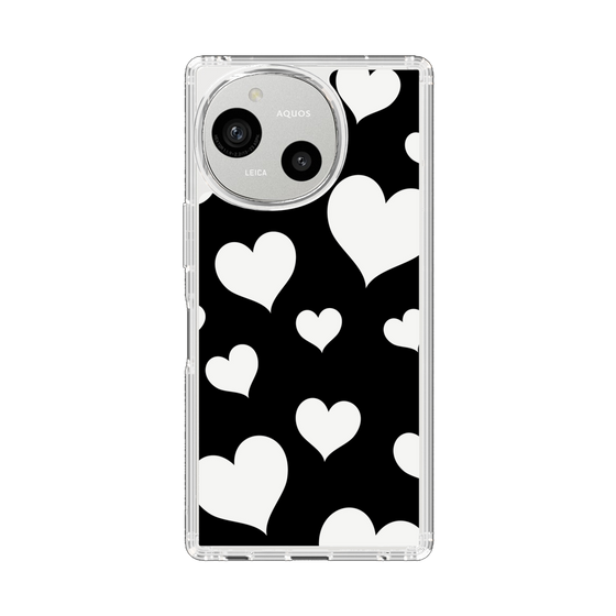 Slim Protection Case［ Dot Hearts - Black ］