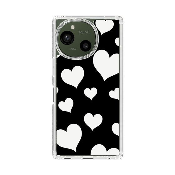 Slim Protection Case［ Dot Hearts - Black ］
