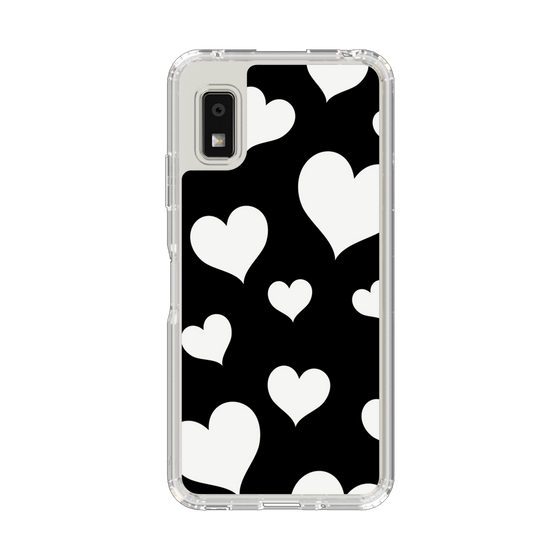 Slim Protection Case［ Dot Hearts - Black ］