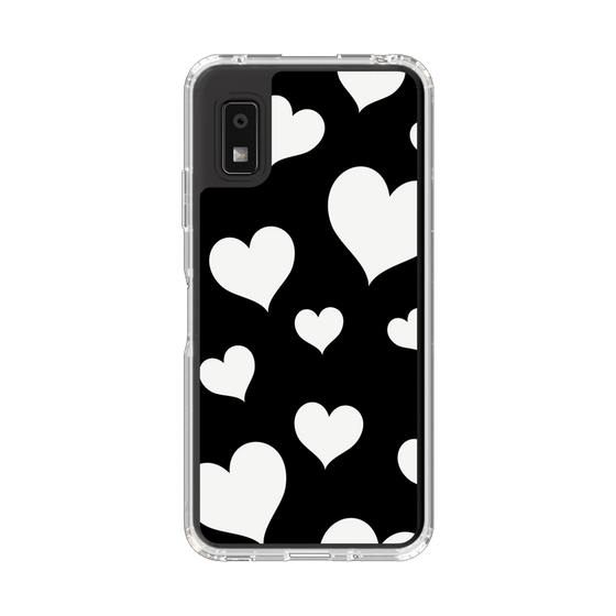 Slim Protection Case［ Dot Hearts - Black ］