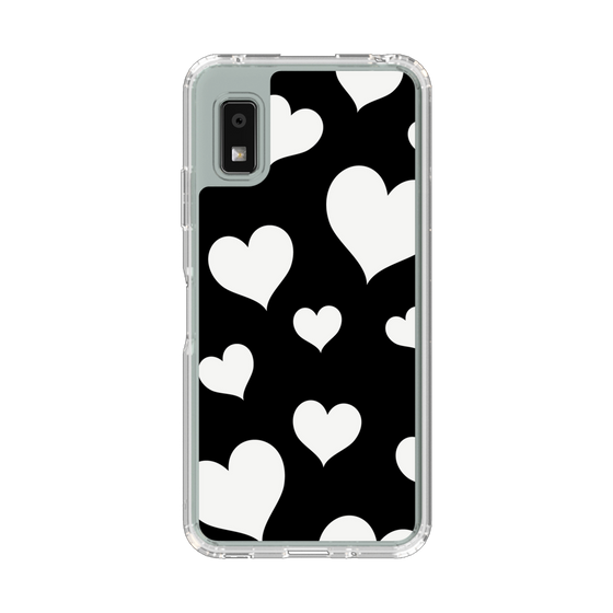 Slim Protection Case［ Dot Hearts - Black ］