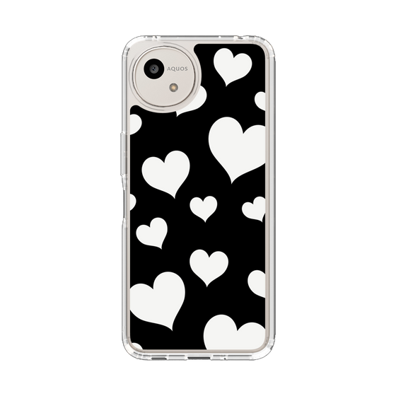 Slim Protection Case［ Dot Hearts - Black ］
