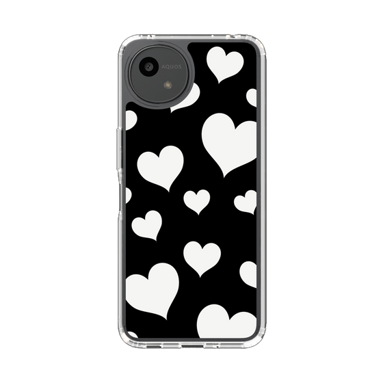 Slim Protection Case［ Dot Hearts - Black ］
