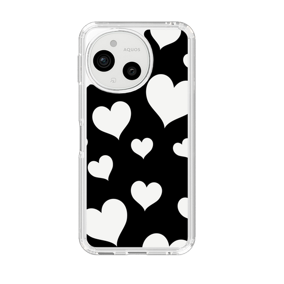 Slim Protection Case［ Dot Hearts - Black ］