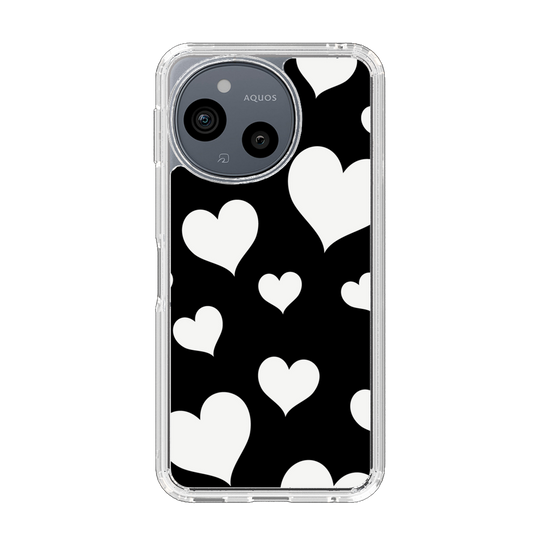 Slim Protection Case［ Dot Hearts - Black ］