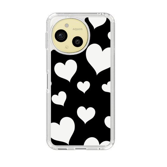 Slim Protection Case［ Dot Hearts - Black ］