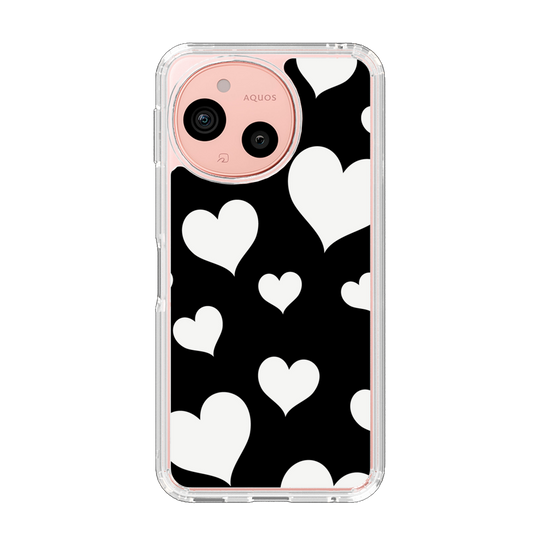 Slim Protection Case［ Dot Hearts - Black ］