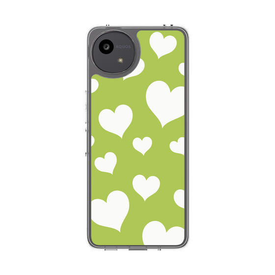 Slim Protection Case［ Dot Hearts - Green ］